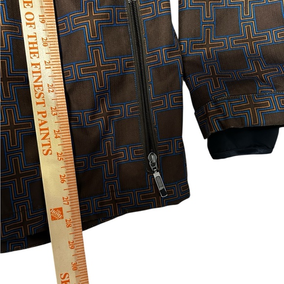 Bonfire Snowboard Ski Jacket Men’s Large Insulated Hooded Geometric - Picture 11 of 11